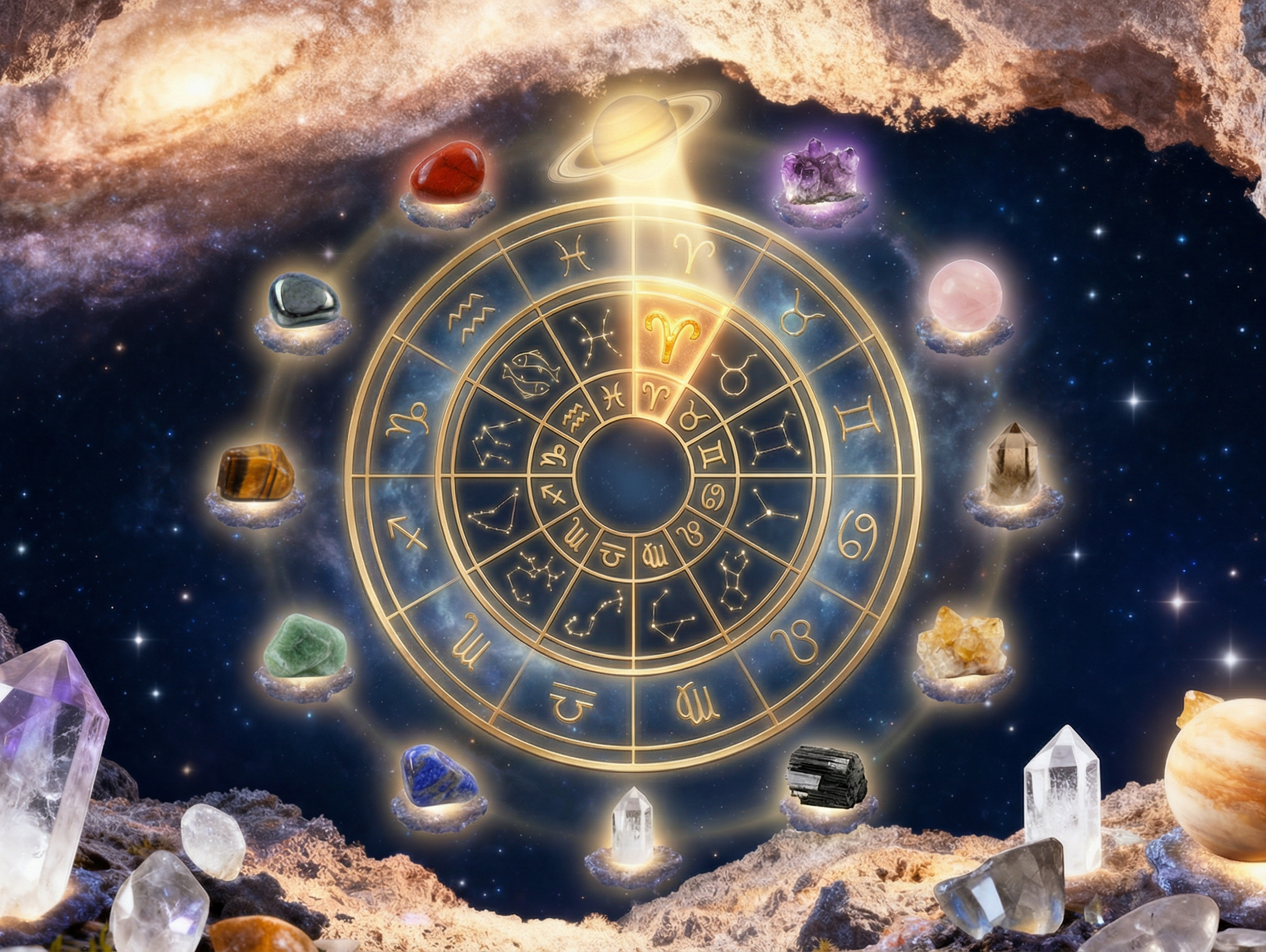 2026 Astrological Alert: Saturn Enters Aries | A Complete Stress-Relief Crystal Healing Guide for the 12 Zodiac Signs