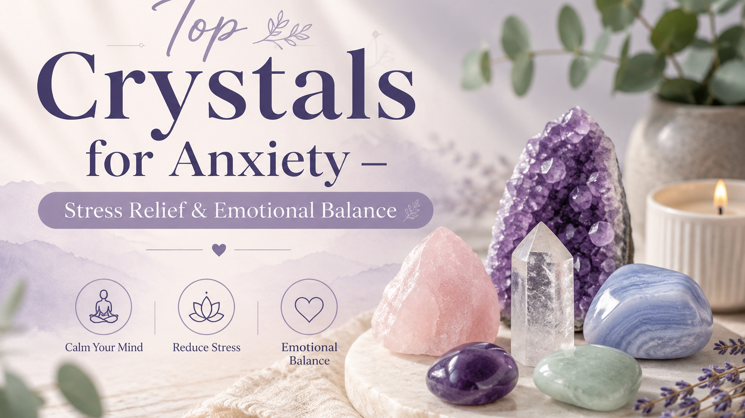 Top Crystals for Anxiety – Stress Relief & Emotional Balance Shine Purity