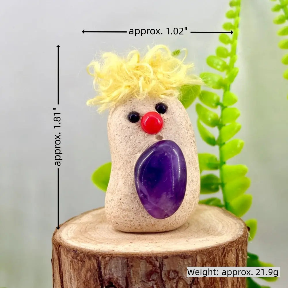 Stress-Relieving and Adorable Red-Nose Crystal Pet Shinepurity