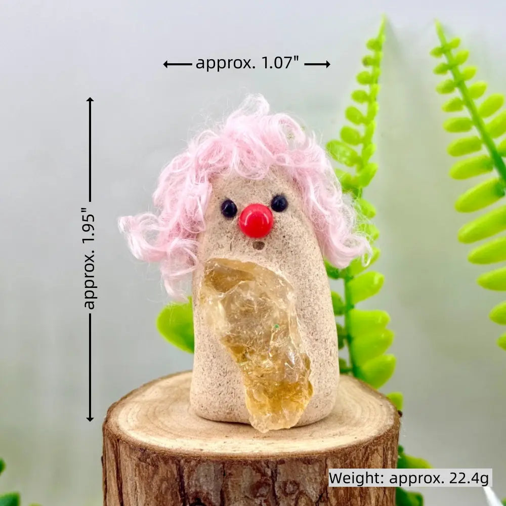 Stress-Relieving and Adorable Red-Nose Crystal Pet Shinepurity