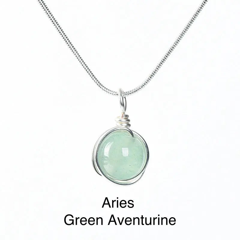 12 Zodiac Minimalist Wire-Wrapped Pendant Shinepurity