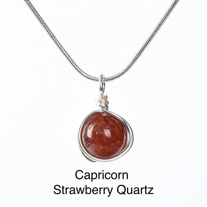 12 Zodiac Minimalist Wire-Wrapped Pendant Shinepurity