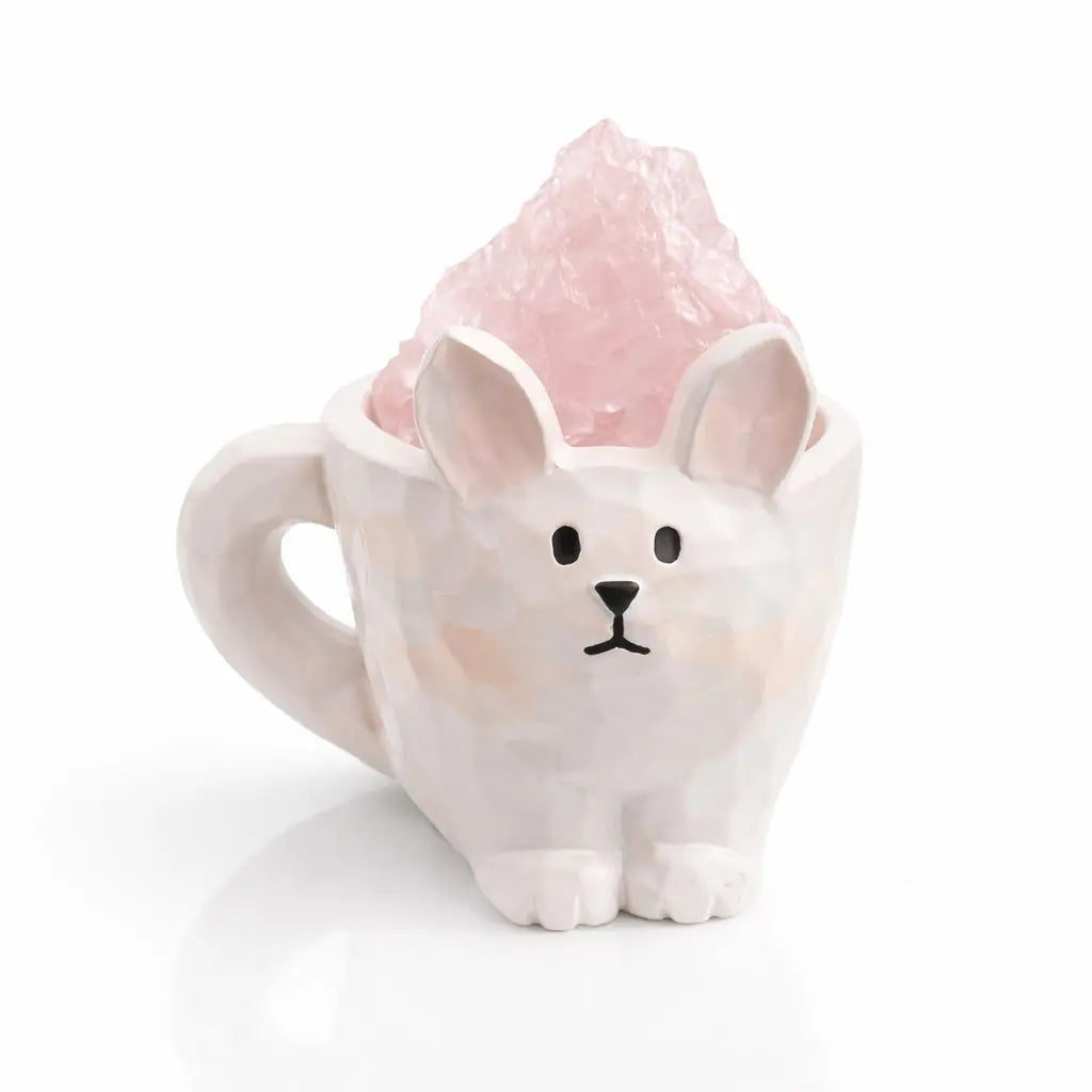 Soft Aura Crystal Bunny — Mini Desk Pal Shinepurity