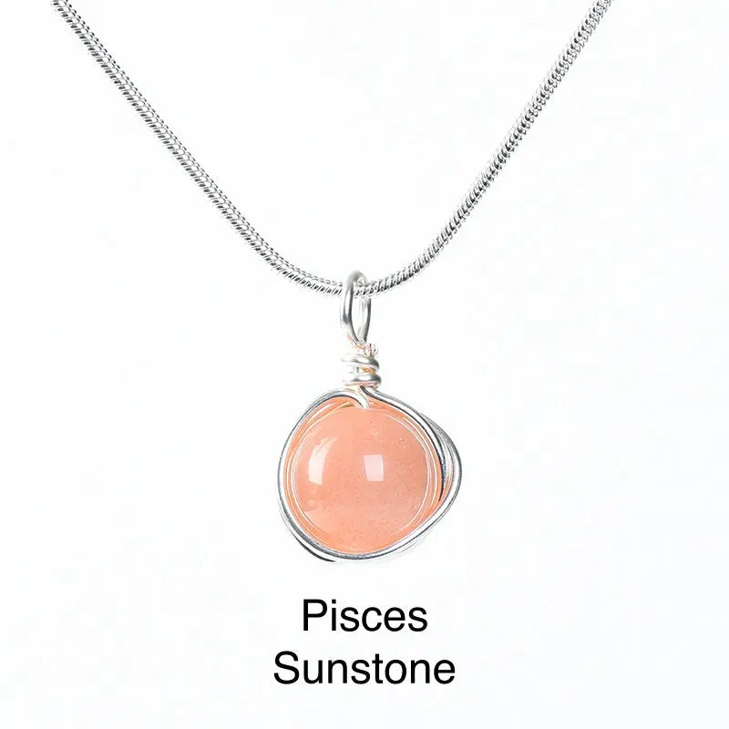 12 Zodiac Minimalist Wire-Wrapped Pendant Shinepurity