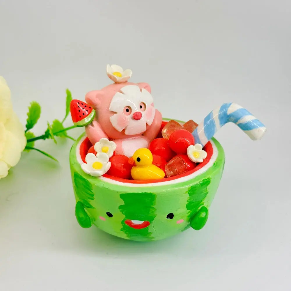 Designer Limited Edition| Dessert Collection Watermelon Figurine A Bite of Summer Joy Shinepurity