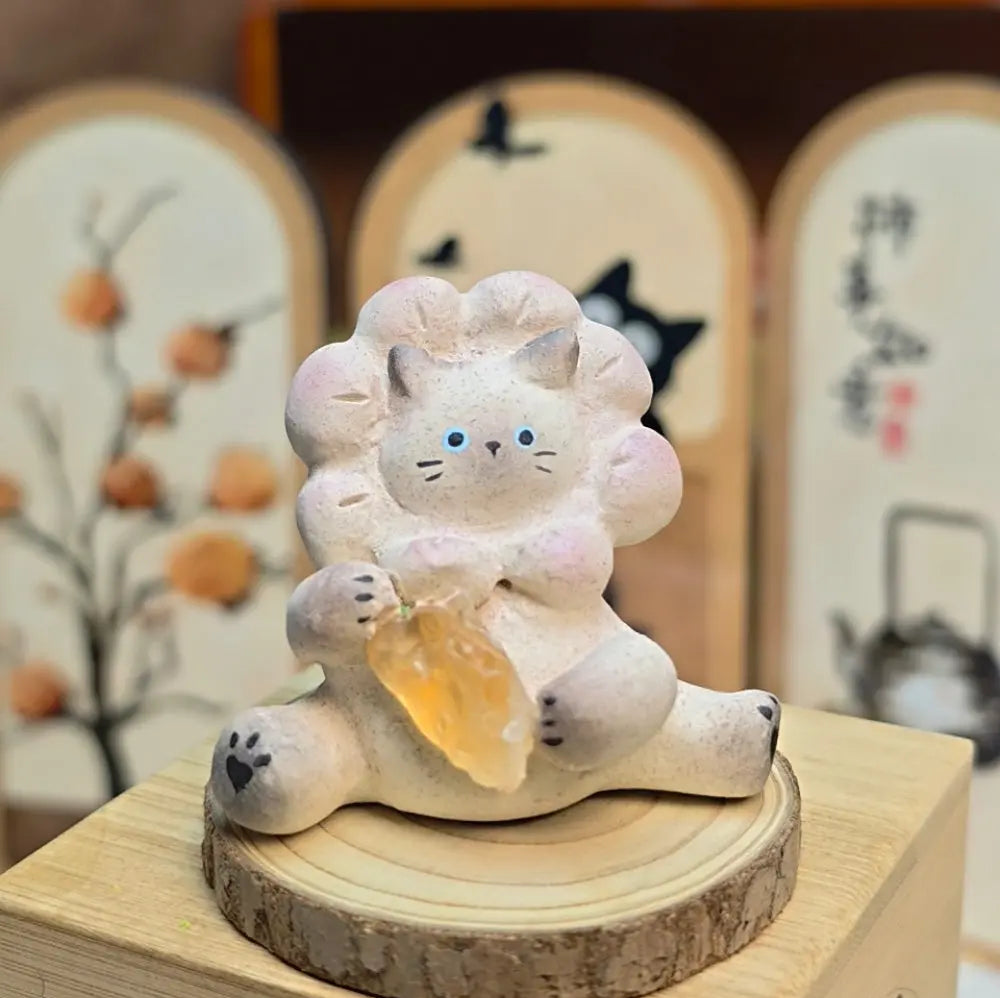 Customize | Citrine Crystal Pet Cat Hidden in Bloom Shinepurity