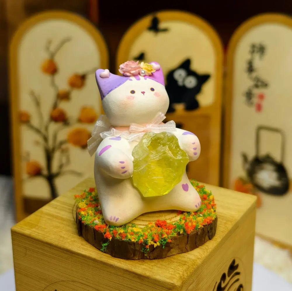 Customize | Citrine Crystal Pet Cat with Sunshine Shinepurity