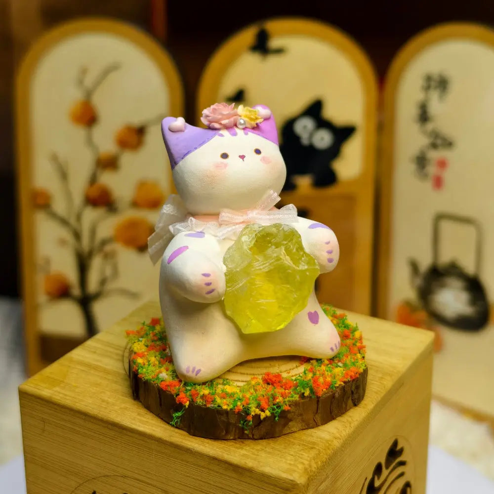 Customize | Citrine Crystal Pet Cat with Sunshine Shinepurity