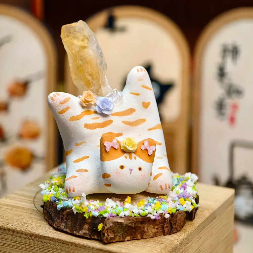 Customize | Playful Citrine Crystal Pet Cat Shinepurity