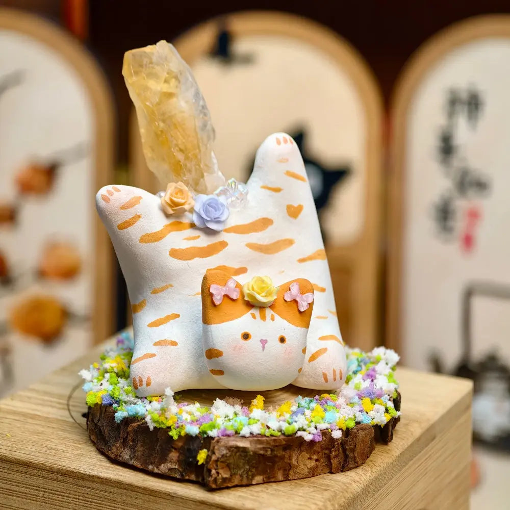 Customize | Playful Citrine Crystal Pet Cat Shinepurity