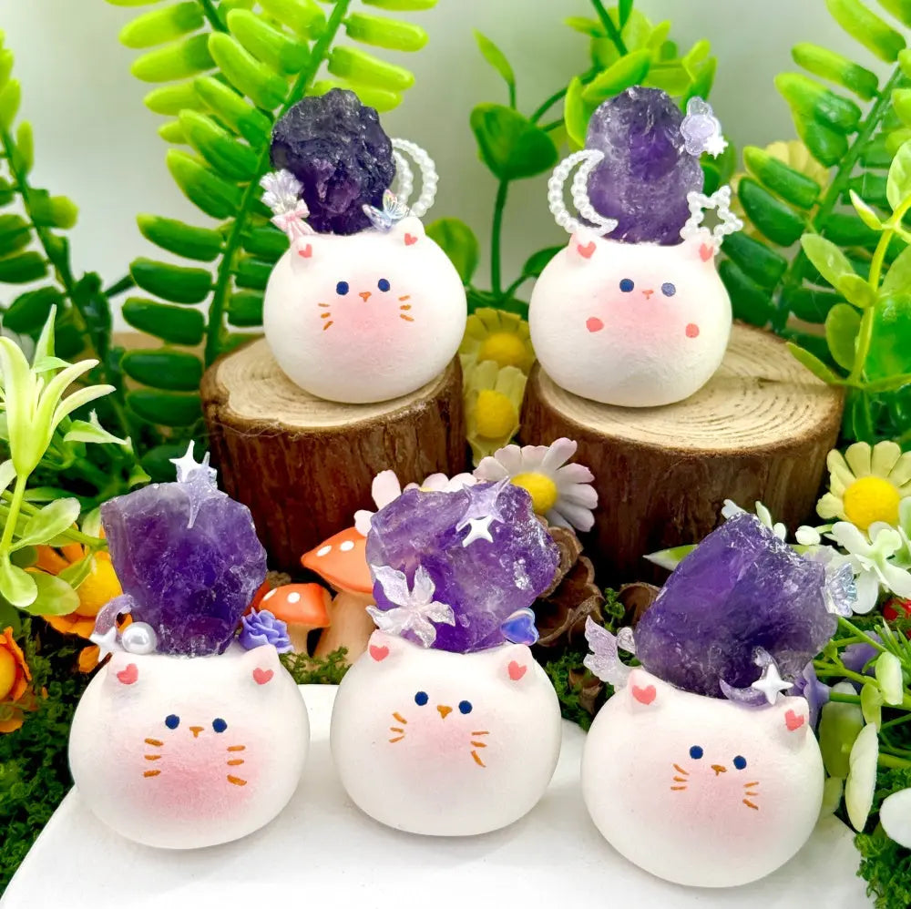A Calming Amethyst Kitty Crystal Pet Shinepurity