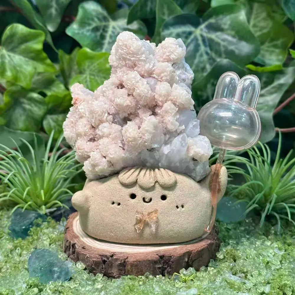 Relaxing Pink Crystal Cluster Pet Shinepurity