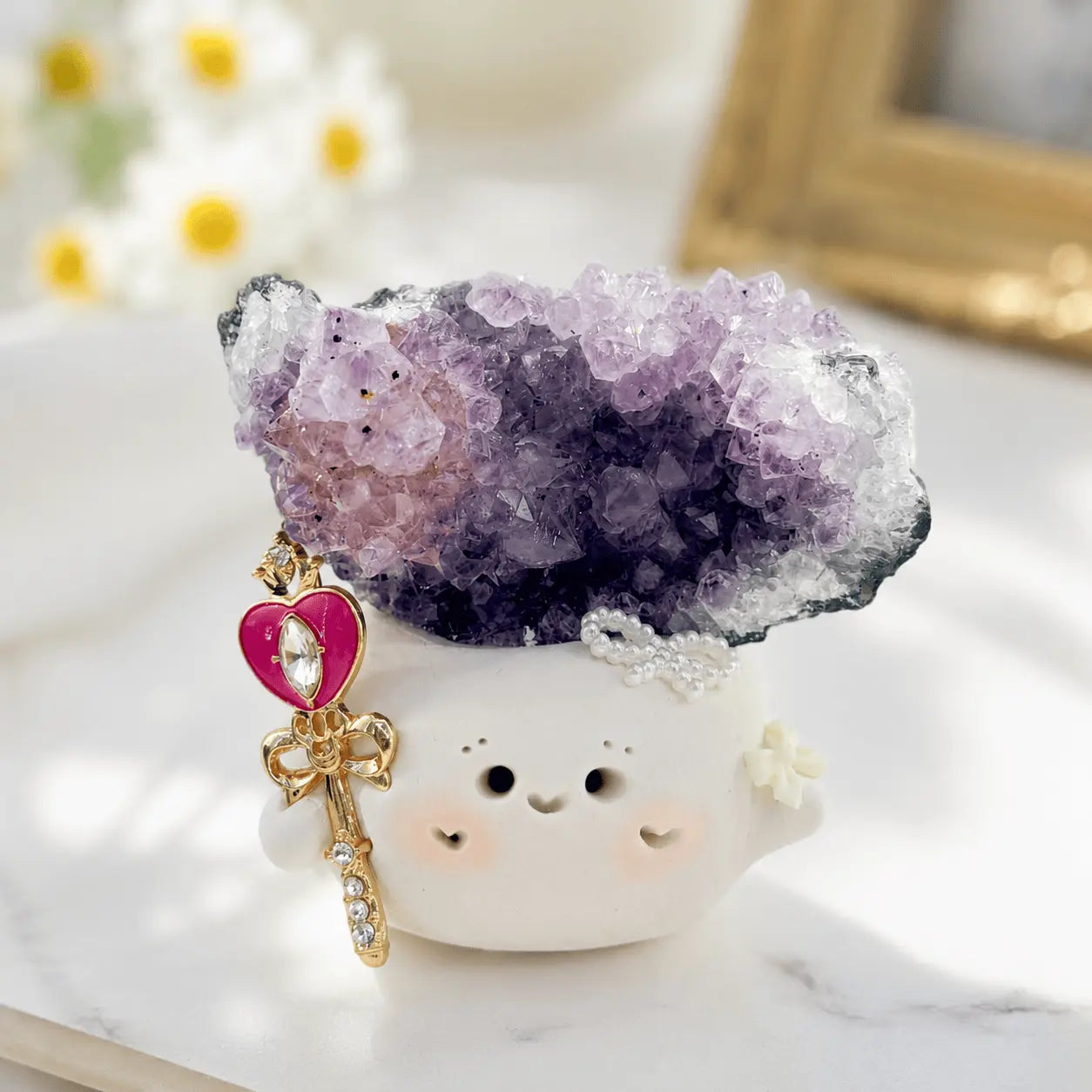 Amethyst Crystal Pet A Tiny Buddy Nestled in Amethyst Shinepurity