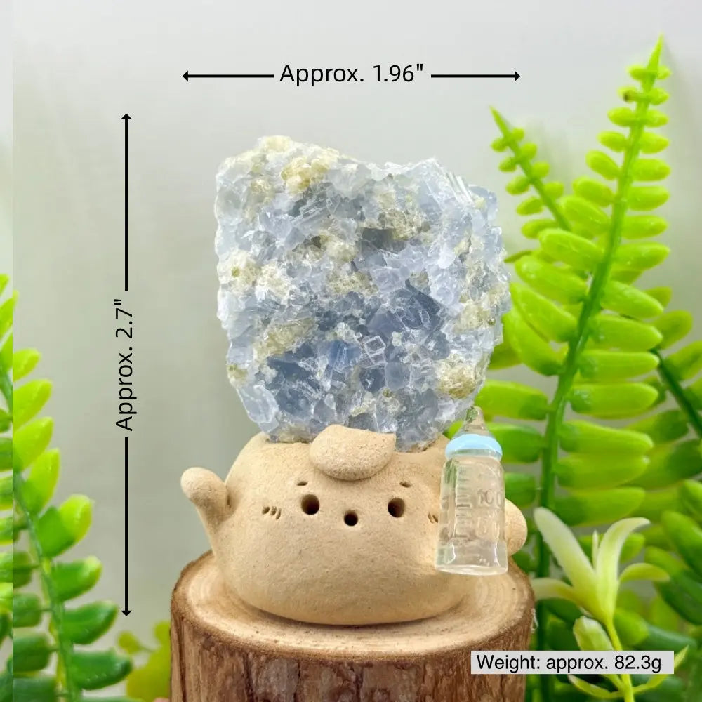 Soothing Blue Energy Blue Calcite Crystal Pet Shinepurity