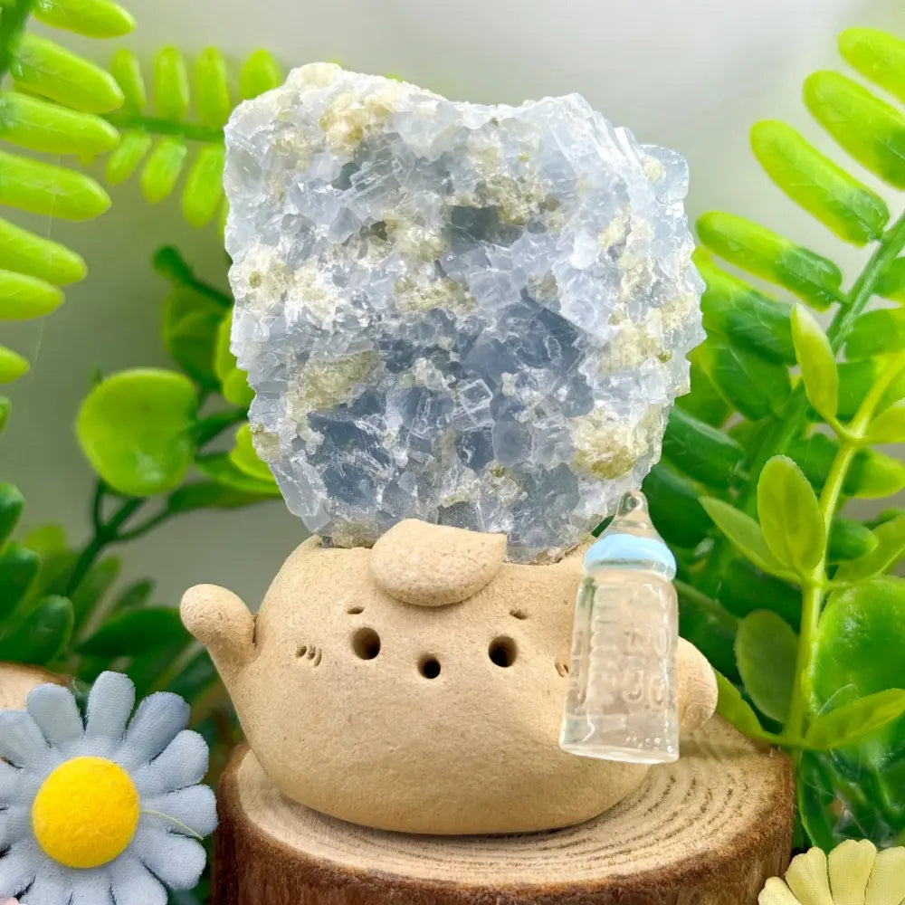 Soothing Blue Energy Blue Calcite Crystal Pet Shinepurity
