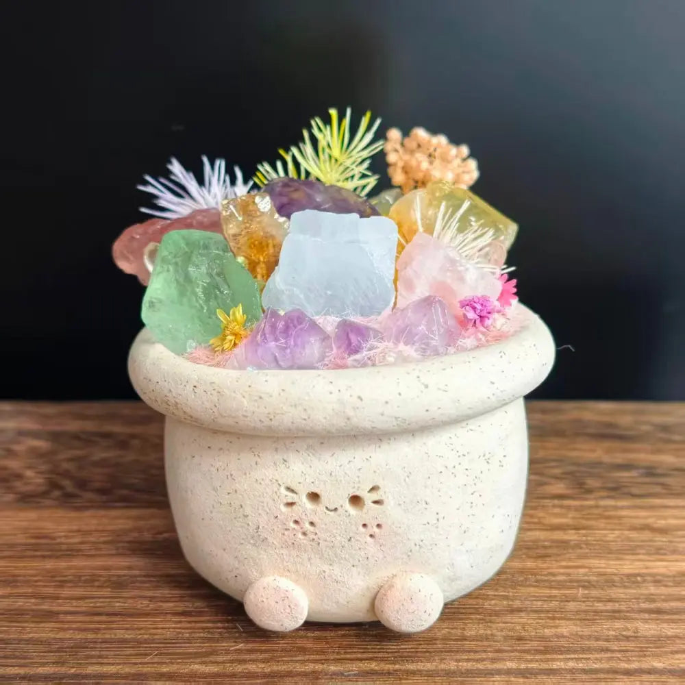 Customize | Little Garden of Good Vibes — Flower-Pot Crystal Pet Shinepurity