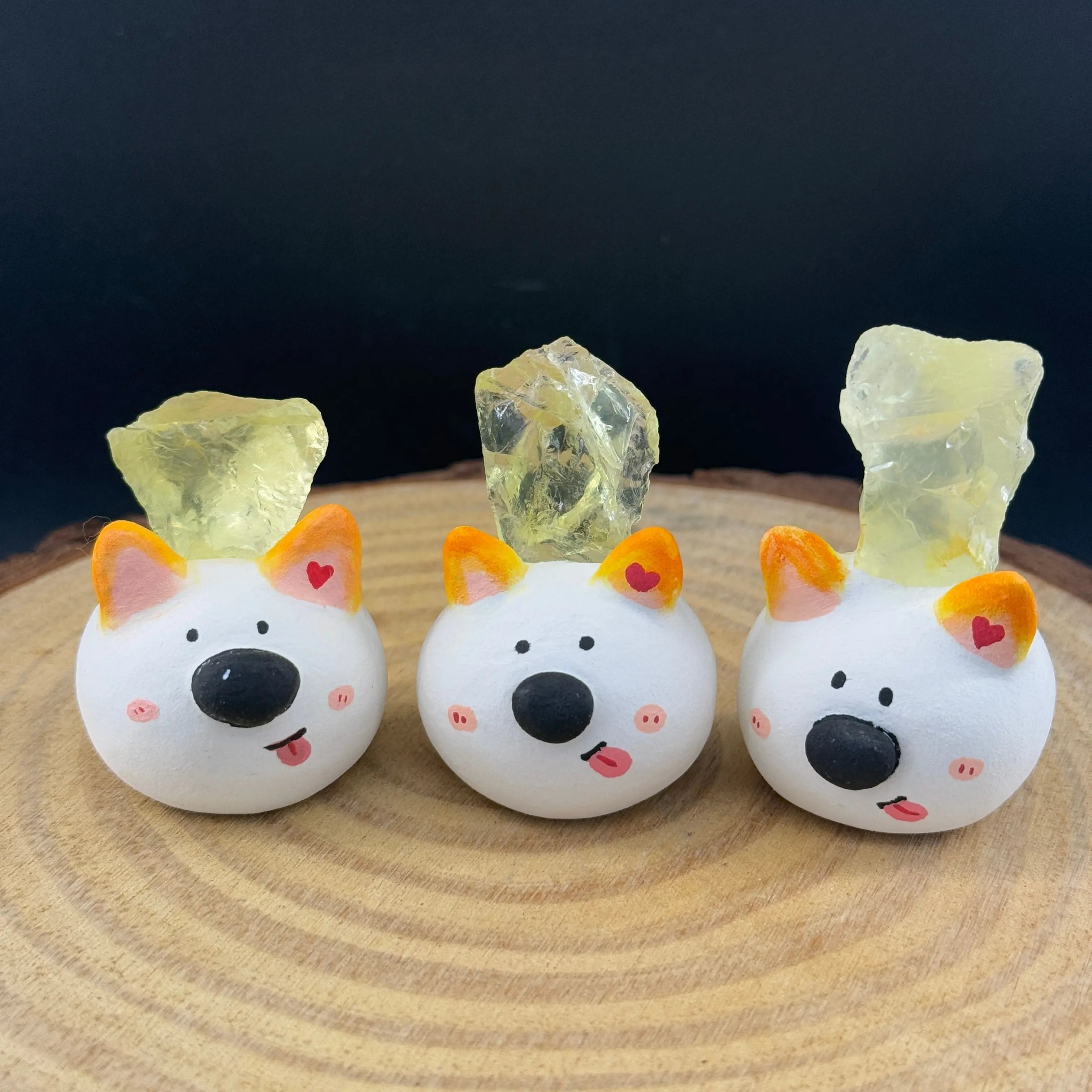 Lucky Sunshine Citrine Puppy Crystal Pet Shinepurity