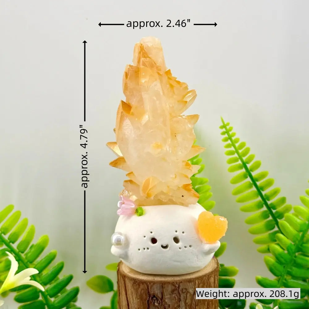 Mood-Brightening Yellow Calcite Healing Crystal Pet Shinepurity