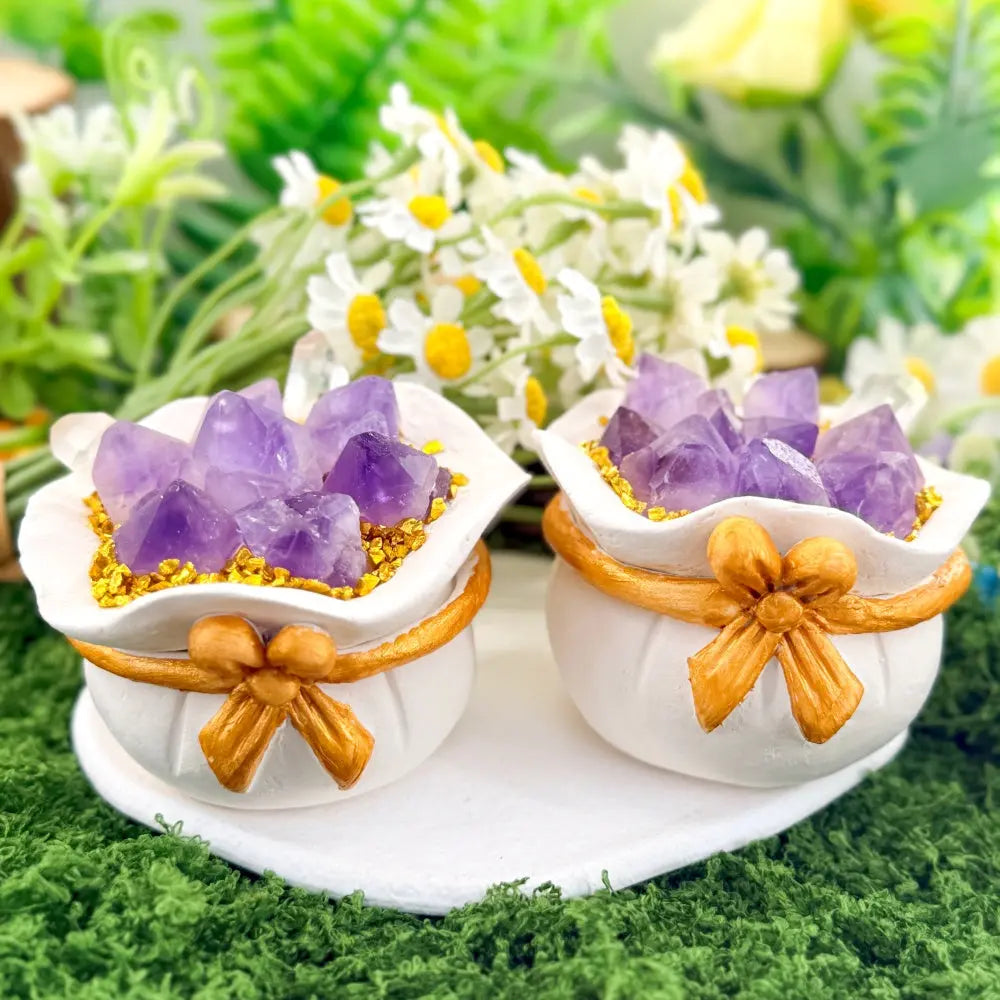 A Soft Amethyst Crystal Pot Pet for Your Desk Shinepurity