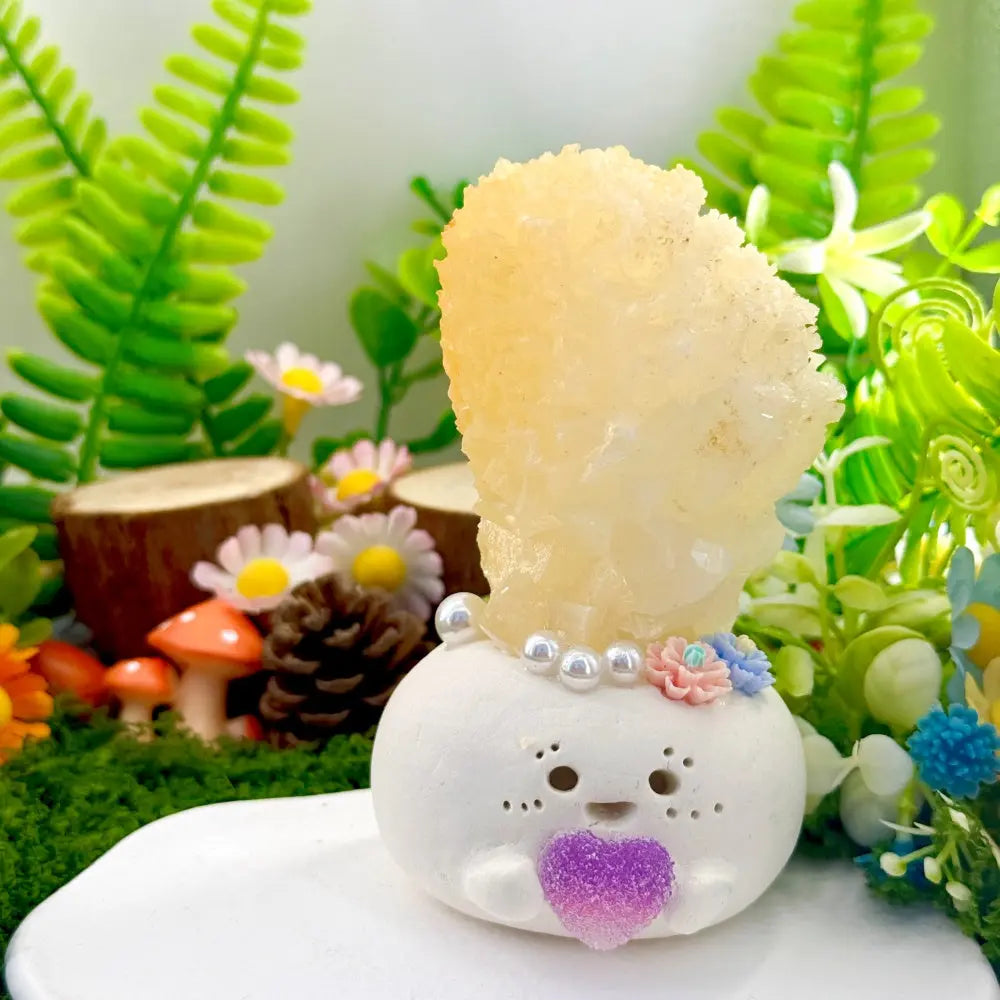 Mood-Lifting Yellow Calcite Crystal Pet Shinepurity