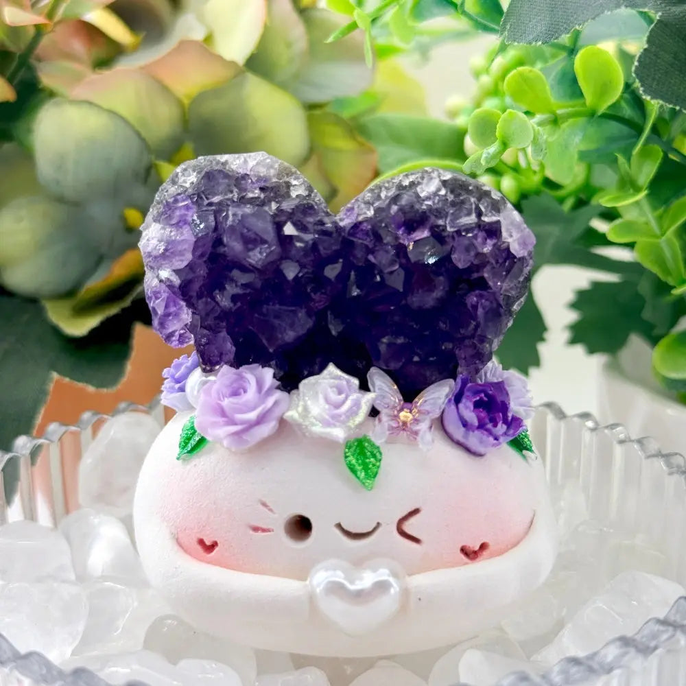 Amethyst Heart Crystal Pet Bringing Softness into Everyday Life Shinepurity