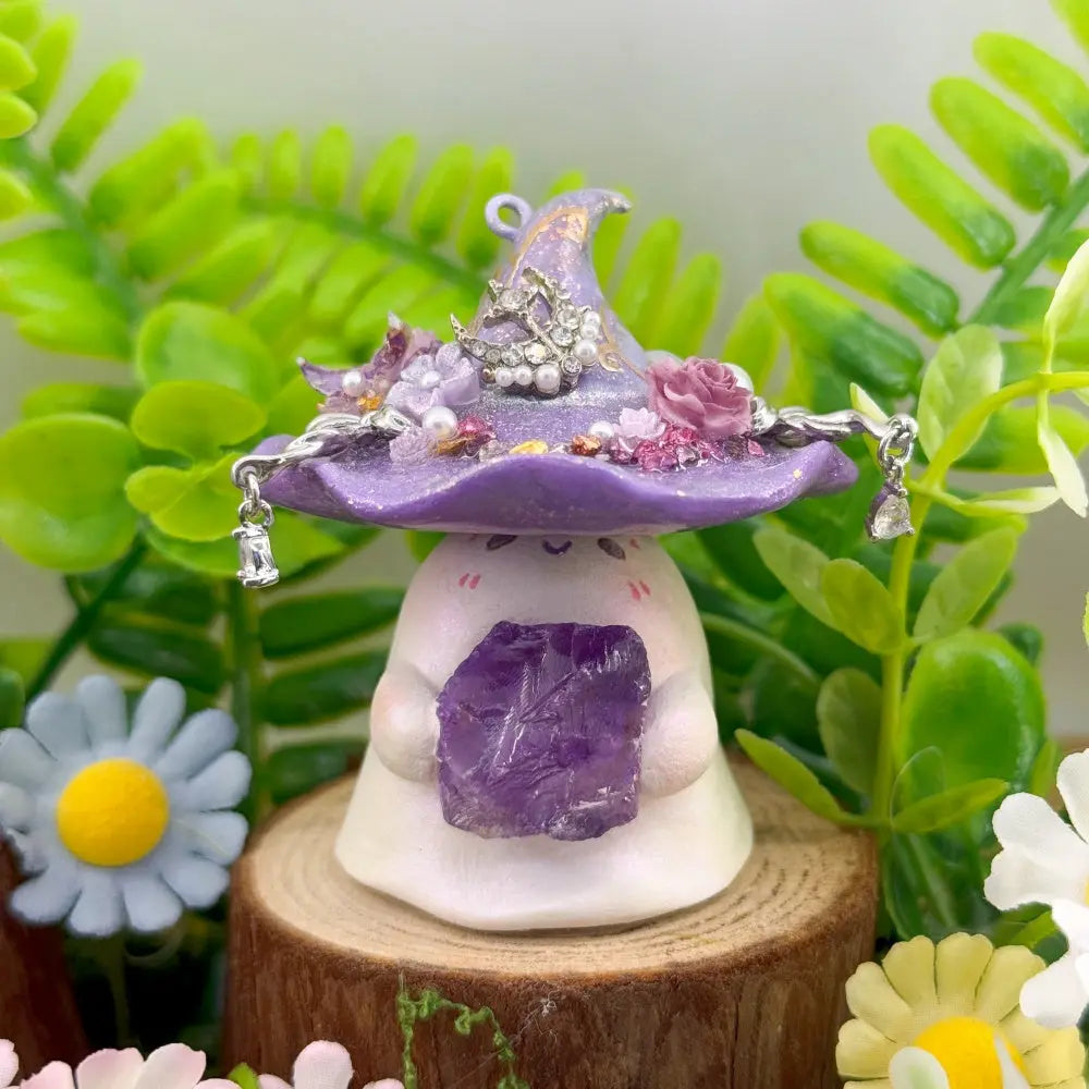 Designer Limited Edition | Amethyst Magic Hat Guardian Crystal Pet Shinepurity
