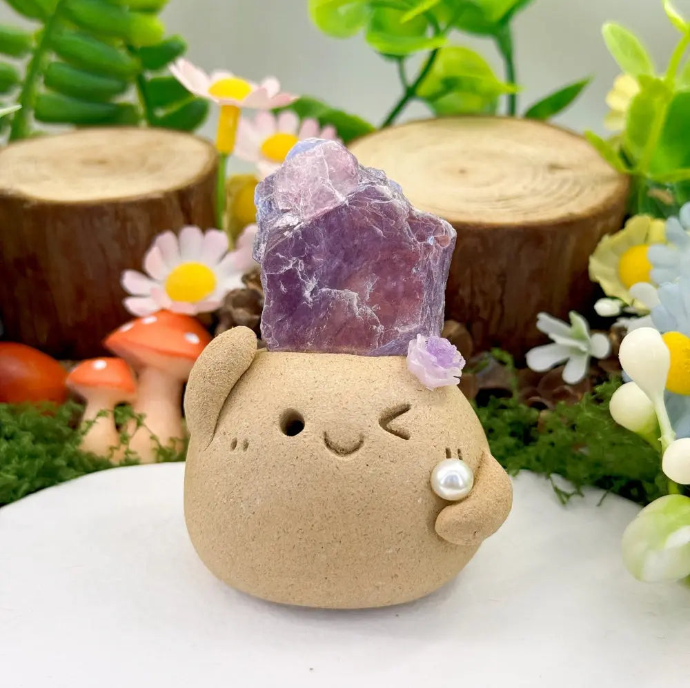 A Gentle and Steady Lepidolite Crystal Pet Shinepurity