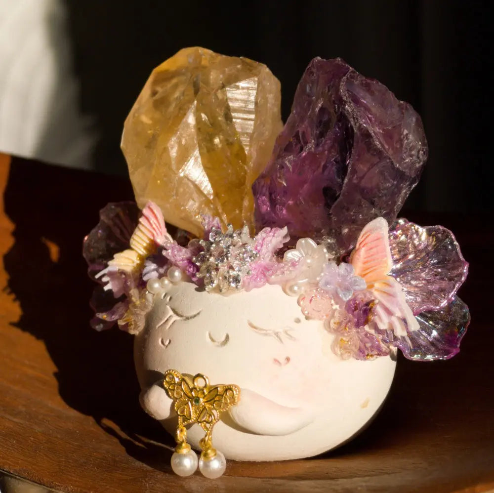 Customize | Dual Energy Citrine & Amethyst Crystal Pet Shinepurity