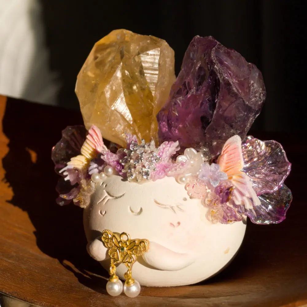 Customize | Dual Energy Citrine & Amethyst Crystal Pet Shinepurity