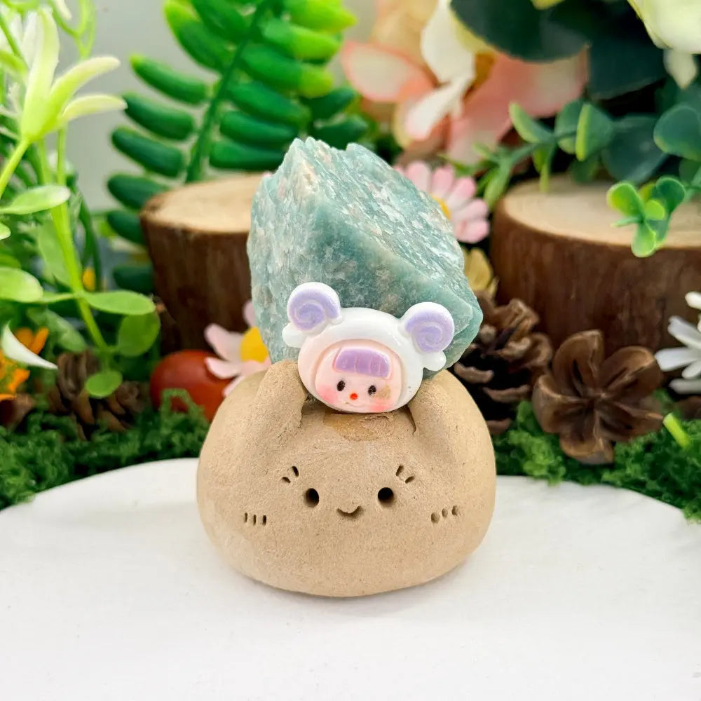 Aries Amazonite Crystal Pet | Infusing Gentle Strength into Your Courage Shinepurity