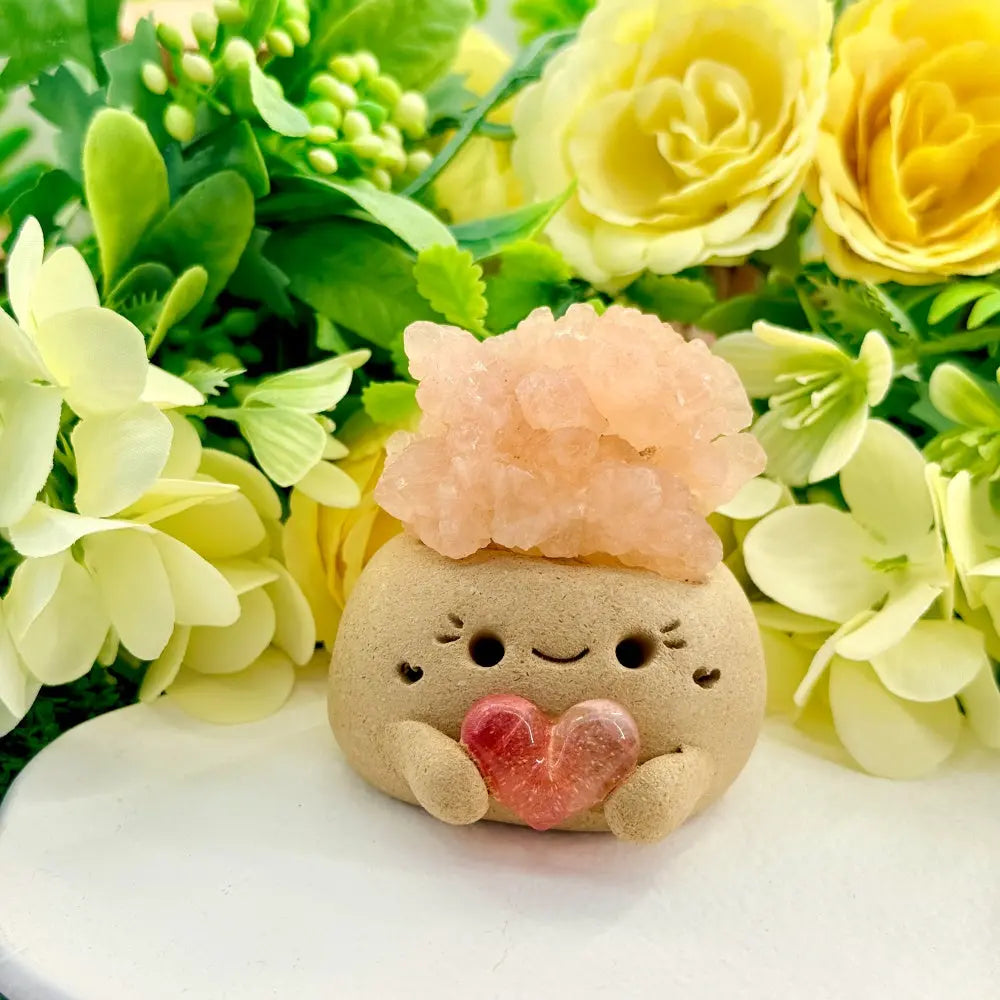 Rose Quartz Blossom Crystal Pet – Add a Touch of Warmth to Your Space Shinepurity