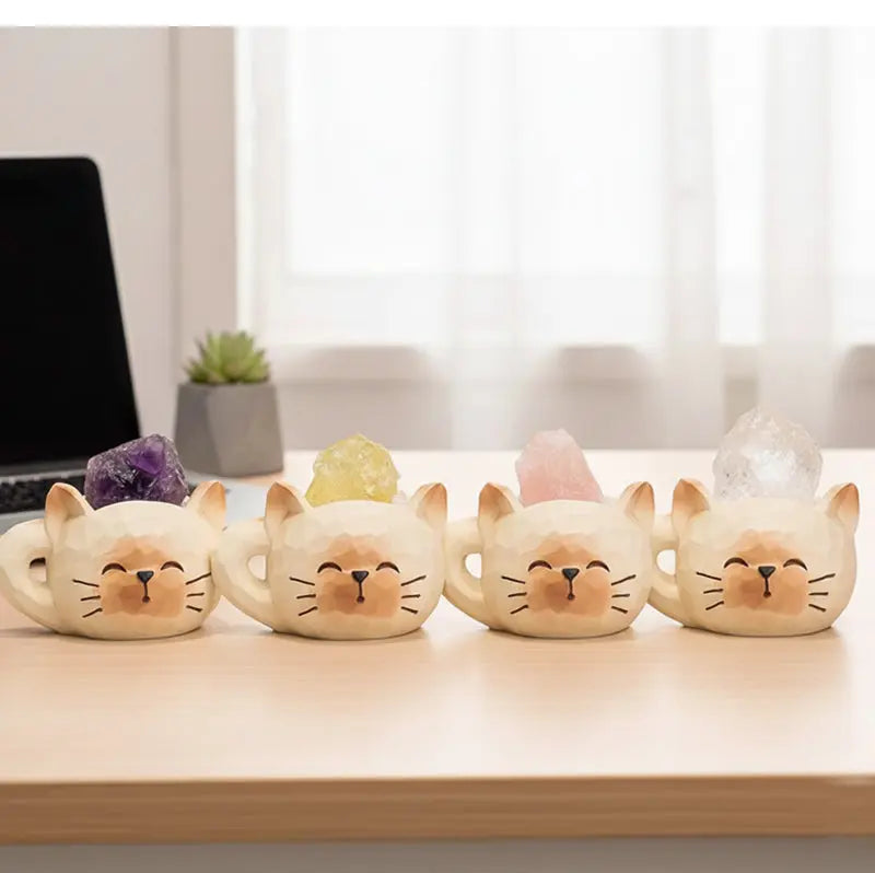 Good Energy Crystal Cat — Mini Desk Buddy Shinepurity