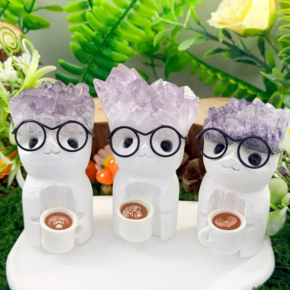 Intellectually Cute Amethyst Crystal Pet – A Charming Desktop Accent Shinepurity