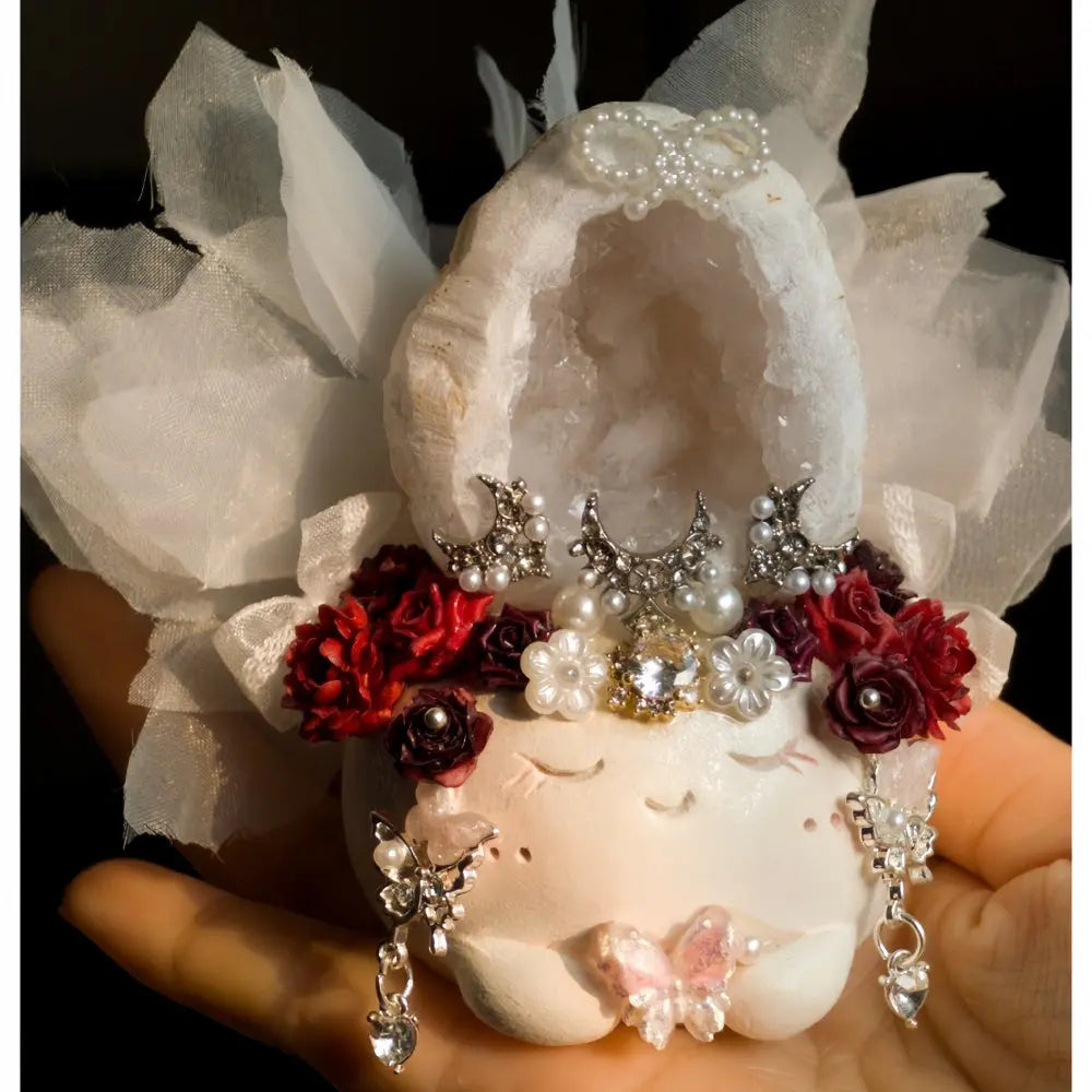 Customize | Little Light Guardian Clear Quartz Geode Crystal Pet Shinepurity
