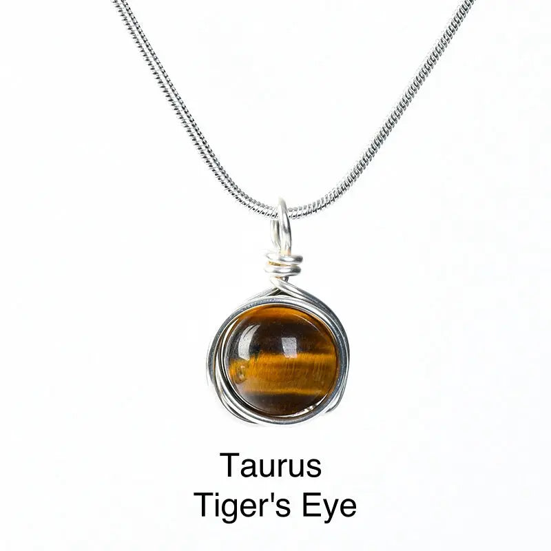 12 Zodiac Minimalist Wire-Wrapped Pendant Shinepurity