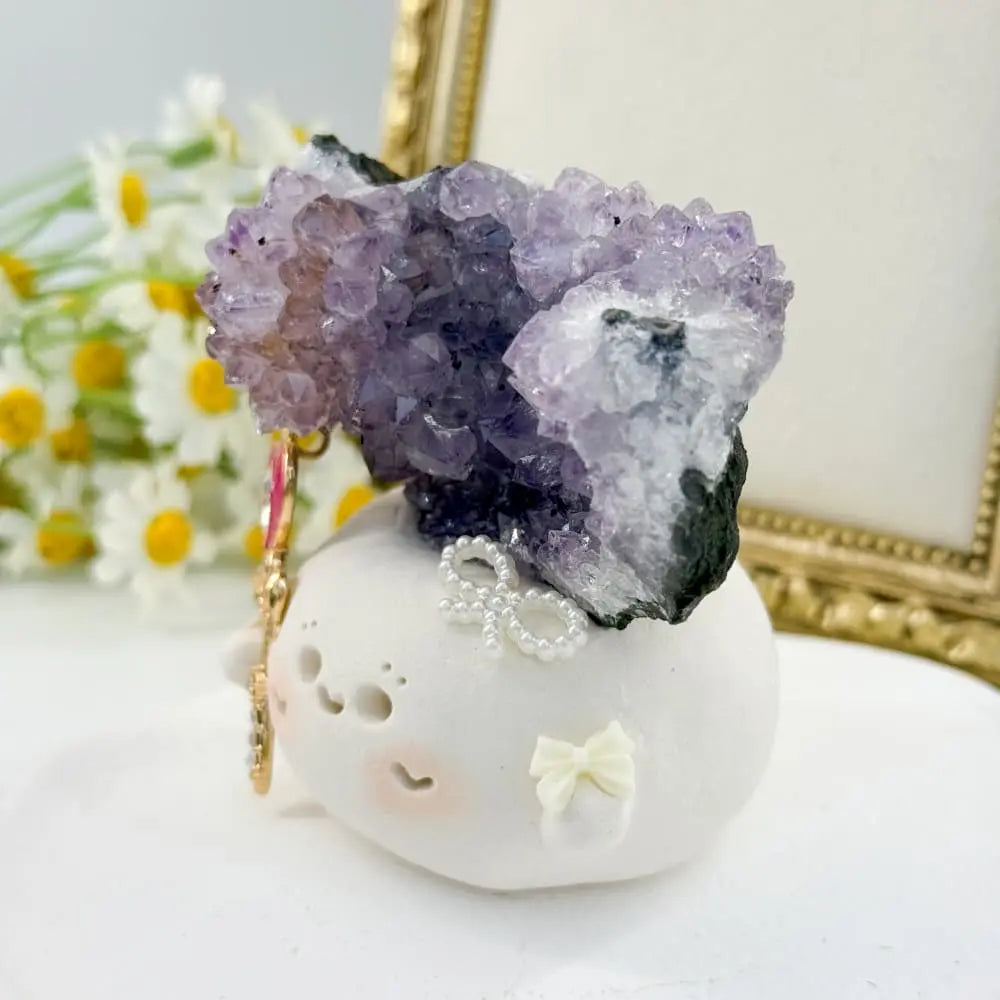 Amethyst Crystal Pet A Tiny Buddy Nestled in Amethyst Shinepurity