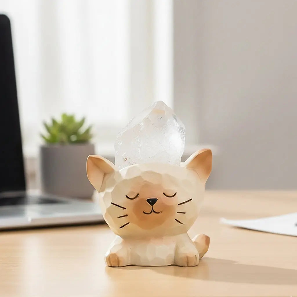 Lucky Crystal Kitty Pet - Your Desk Buddy Shinepurity