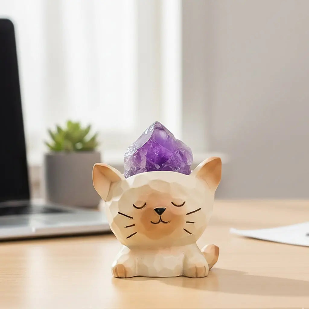 Lucky Crystal Kitty Pet - Your Desk Buddy Shinepurity