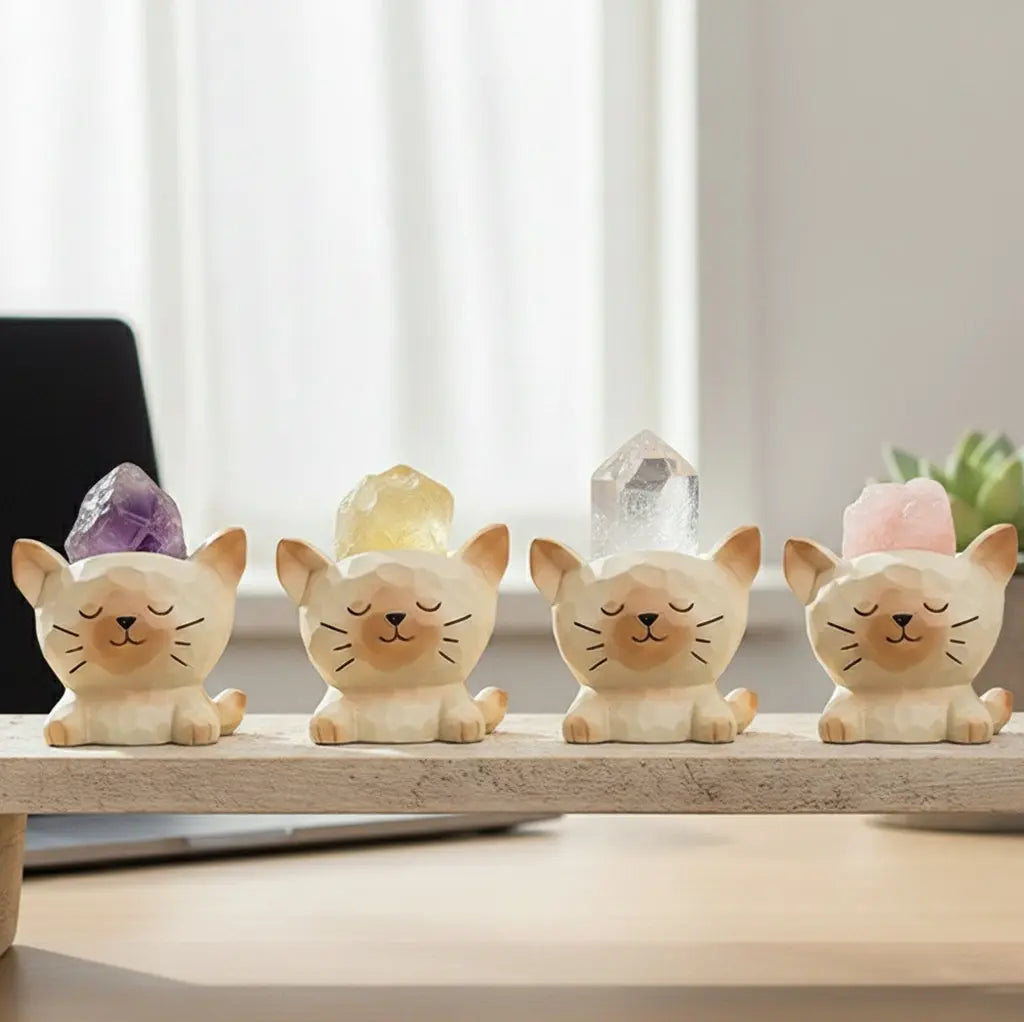 Lucky Crystal Kitty Pet - Your Desk Buddy Shinepurity