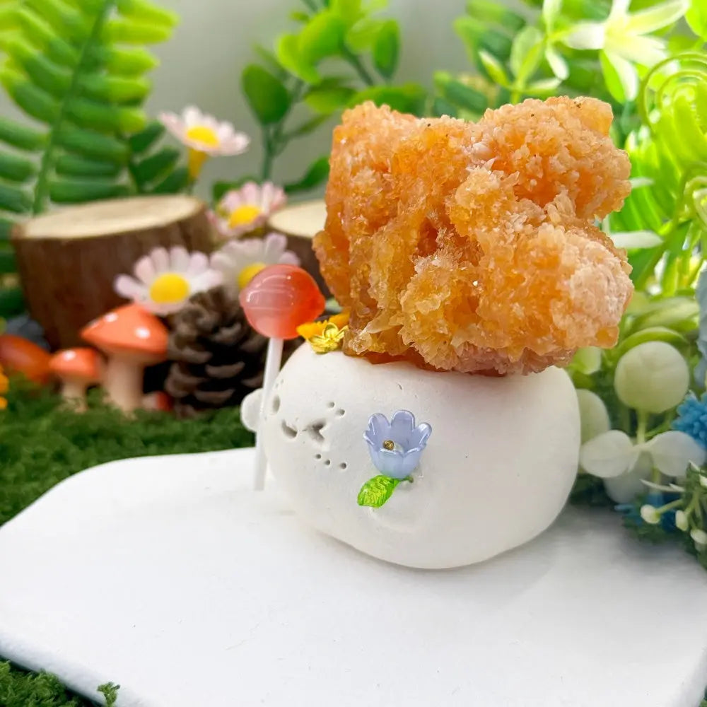 Red Calcite Crystal Pet with Warm Healing Energy Shinepurity