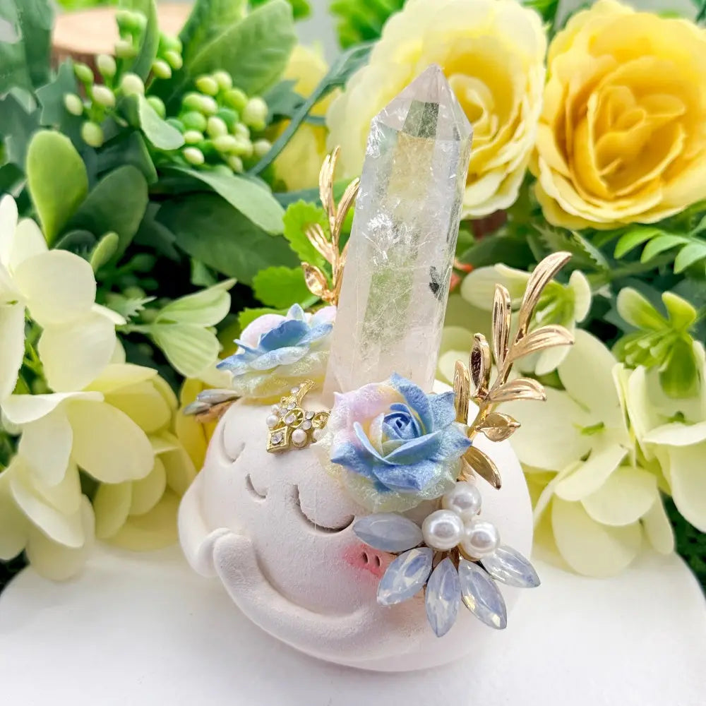 Designer Limited Edition| Clear Quartz Column Crystal Pet – Elegant and Luminous Decor Shinepurity