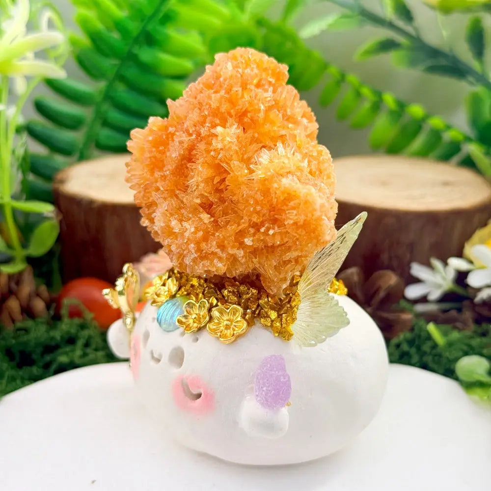 Red Calcite Crystal Pet – A Sunny Touch for Your Space Shinepurity