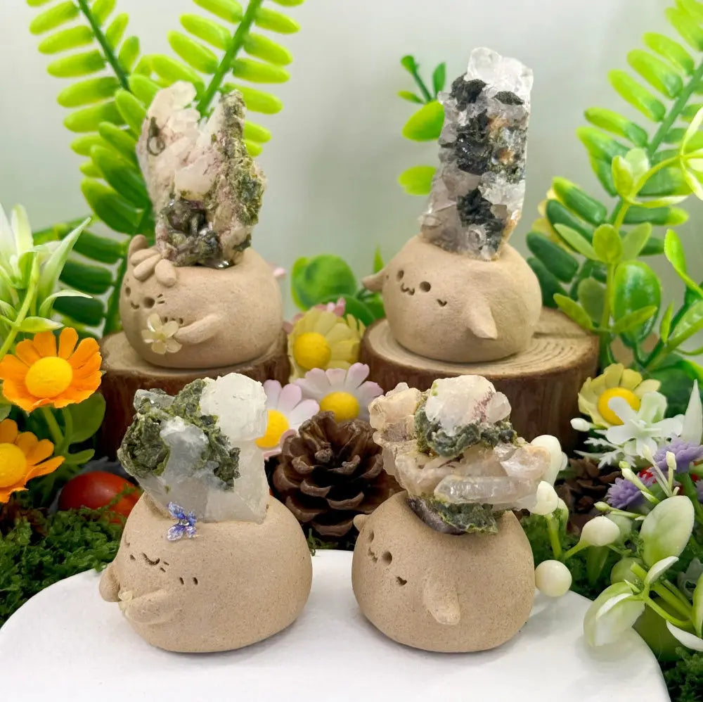Forest Zen Handcrafted Epidote Crystal Pet Shinepurity