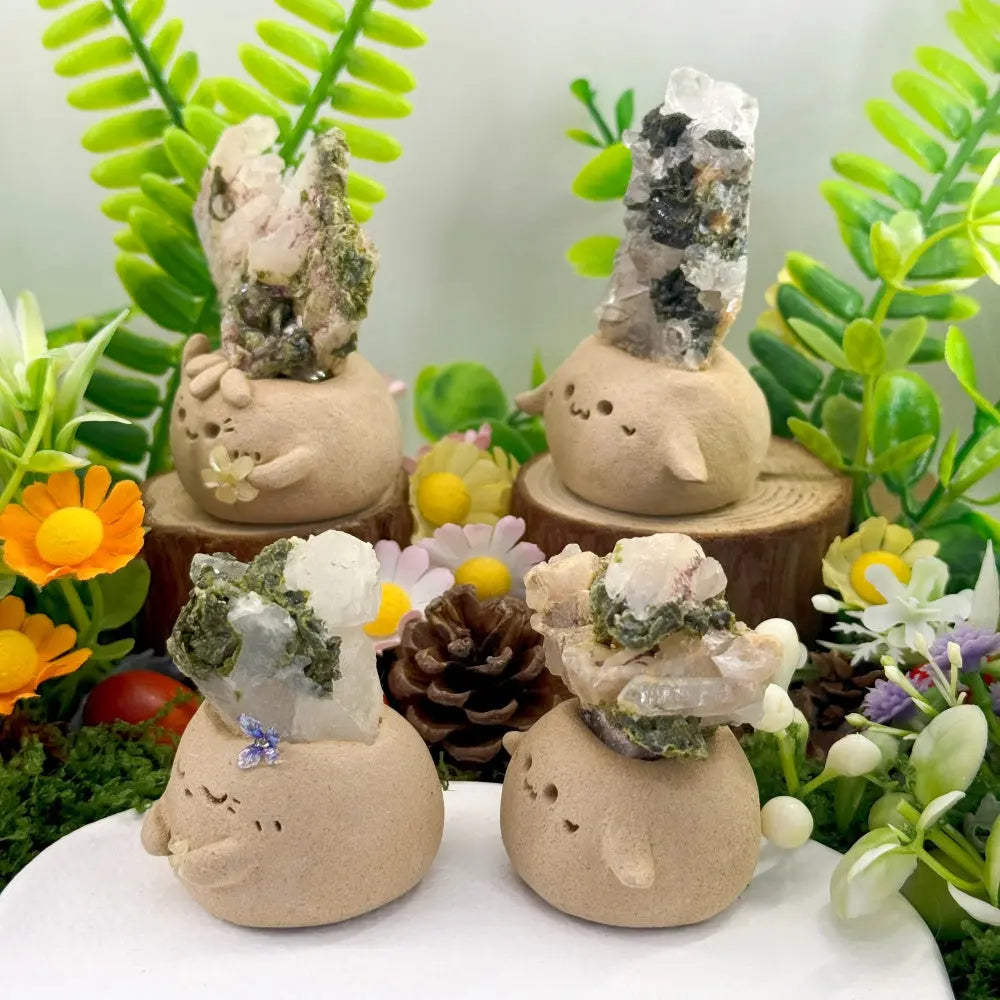 Forest Zen Handcrafted Epidote Crystal Pet Shinepurity