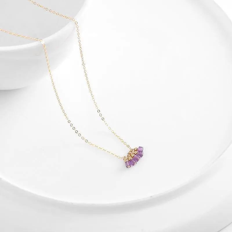 14K Gold-Plated Amethyst Necklace - Shinepurity