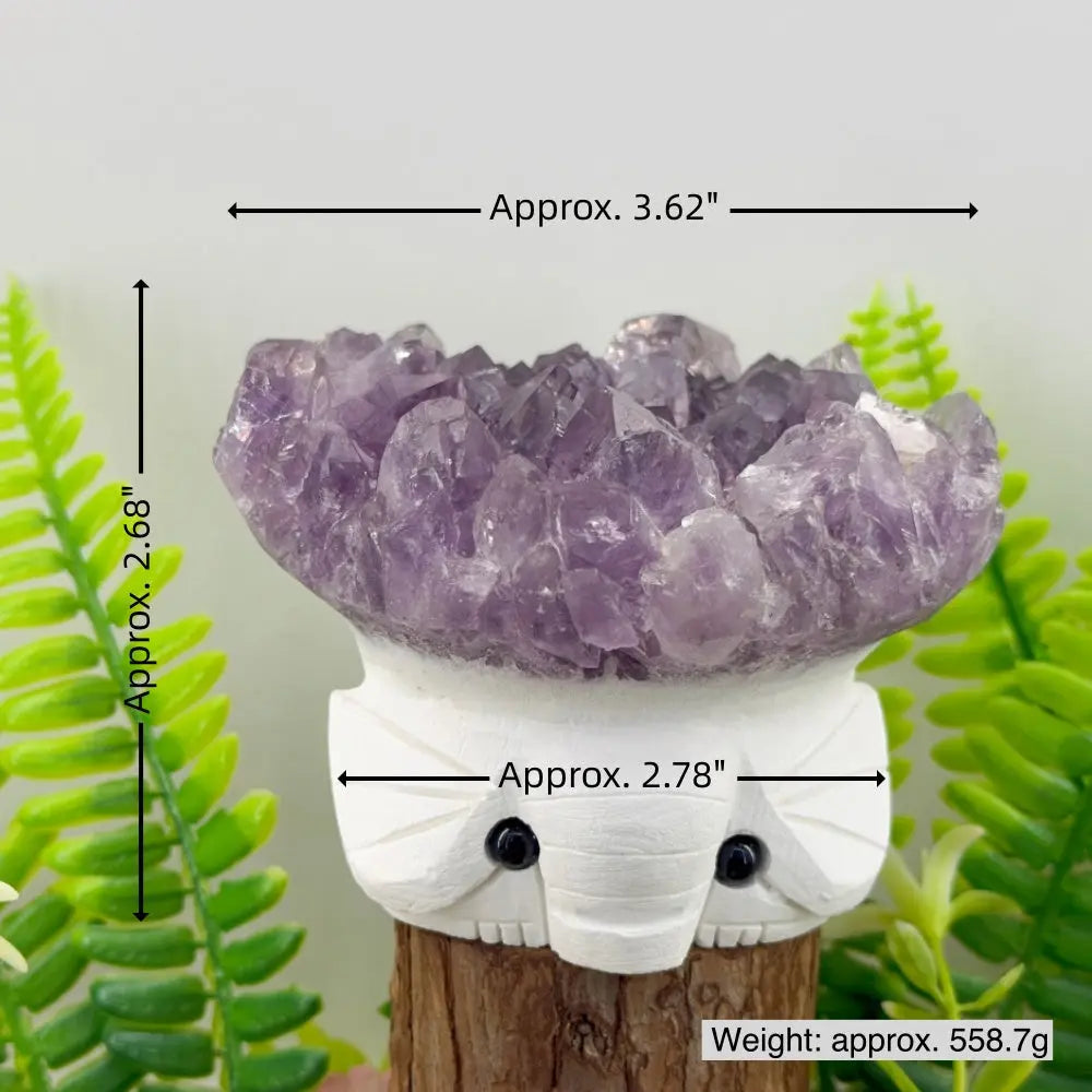 Healing Crystal Pet Elephant Figurine | Gentle Inner Light Shinepurity
