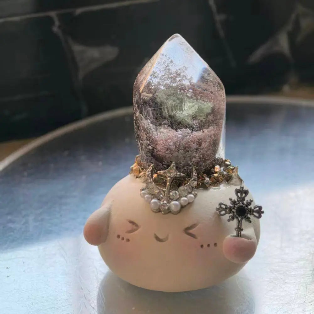 Customize | Mini Forest Green Phantom Quartz Crystal Pet Shinepurity
