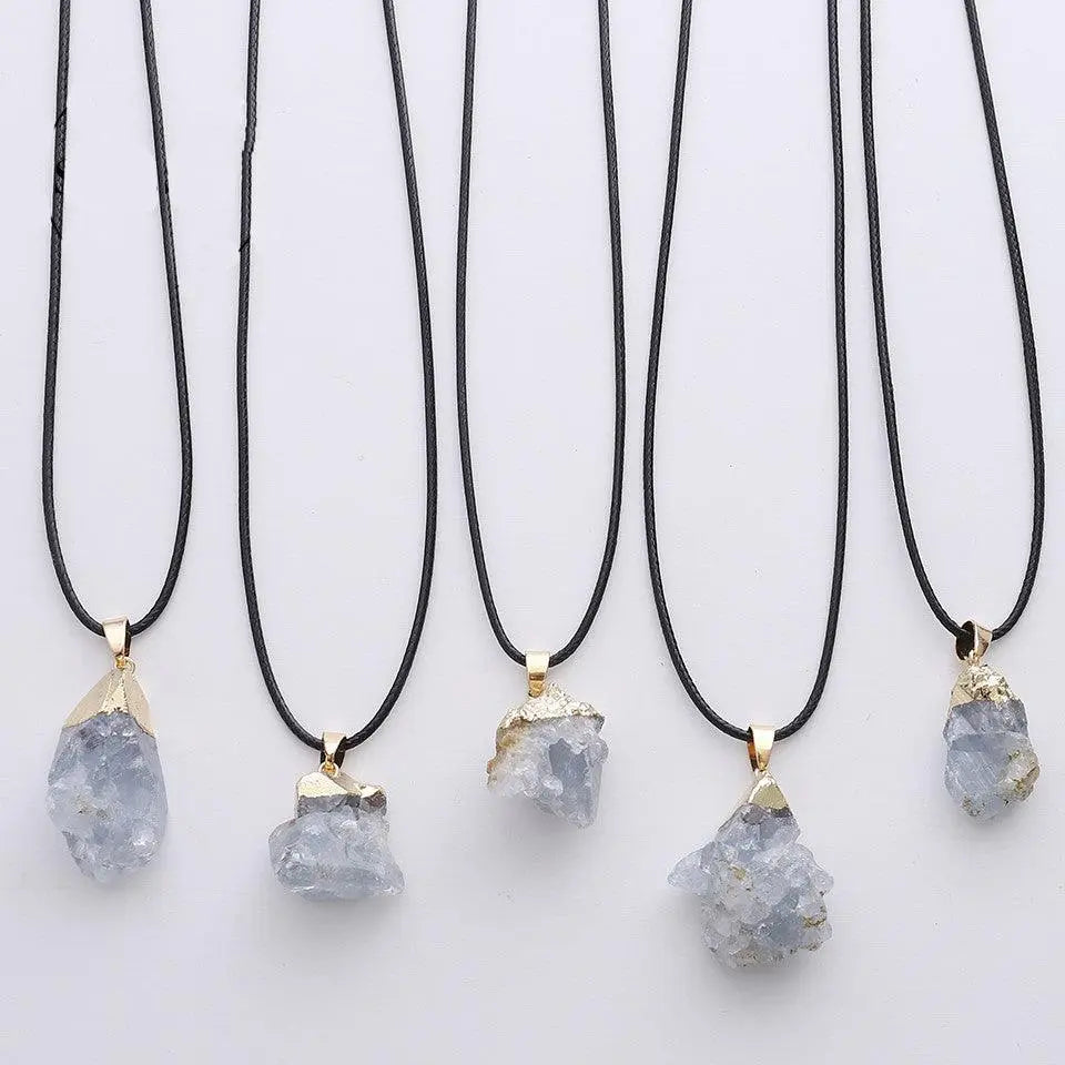 Kyanite Gold-Plated Head Pendant Necklace - Shinepurity