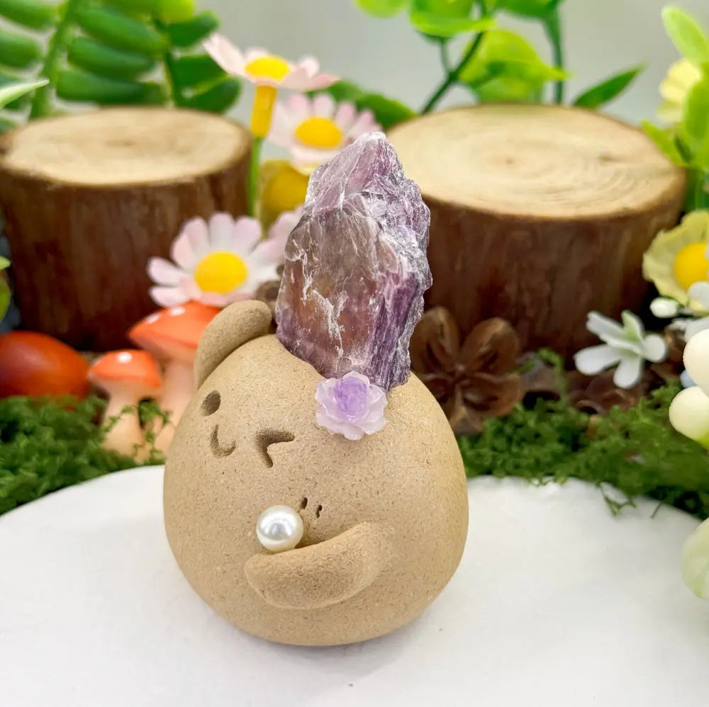 A Gentle and Steady Lepidolite Crystal Pet Shinepurity