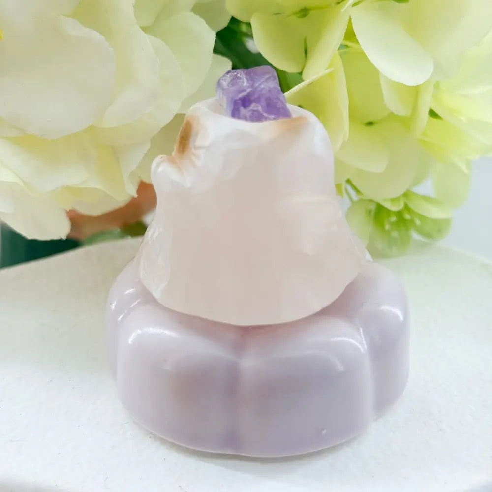 Amethyst Angel Cat Spinner Figurine Shinepurity